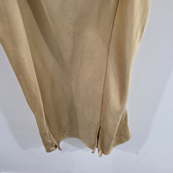 Vintage Victorias Secret Silk Slip Dress Large Gold Floral Embroidered Coquette - Picture 3 of 8